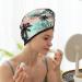 Hair Towel Wrap - Quick Drying Button Towel Turban Tropical Summer Palm Design - Buy Online on GoSupps.com