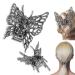 3D Liquid Metal Butterfly Hair Clips For Women Strong Hold Hair Claw Clips Hair Accessories Alloy Butterfly Claws Hairpin for Hair Grab-(One Large for Thick Hair+ One Small for Thin Hair)