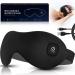 Heated Eye Mask Cordless Dry Eye Mask Washable Warm Eye Compress Mask with Flaxseed USB Electric Eye Heating Pad for Stye Sinus Blepharitis MGD Eye Fatigue Gifts for Men Women (Black) (RCMask)
