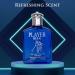 NovoGlow Player Blue for Men - 4.2 Fl Oz Eau De Parfum Spray for Men - Long-Lasting Citrusy Herbal & Woody Fragrances Smell Fresh All Day Long Gift for Men on All Occasions - Buy Online on GoSupps.com
