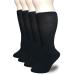 COIYUFUX Extra Wide Bariatric Socks Diabetic Sock for Lymphedema Swollen Edema Cast Leg Calf 2 Pairs Black