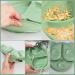 Lanjue Silicone Baby Plate with Suction | Divided Toddler Weaning Plate | Includes Spoon & Fork | Ideal for High Chairs and Tables - Green - Buy Online on GoSupps.com