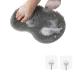Foot Back Cleaning Pad 2024 New Shower Foot Back Scrubber Mat with Non Slip Suction Cups Wall Mounted Foot Scrubber Mat Silicone Exfoliating Bathroom Wash Foot Pad Scrubber for Men and Women (Color Gray