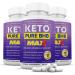 (3 Pack) Keto Pure BHB Max 1200mg Pills Ketogenic Supplement Includes goBHB Exogenous Ketones Apple Cider Vinegar Macadamia Nut Oil and Green Tea Advanced Ketosis Support Men Women 3 Bottles