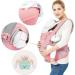 Viedouce Baby Carrier Ergonomic with Hip Seat - Lightweight & Breathable - Pink (3-48 months) - Buy Online on GoSupps.com