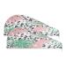 Tropical Leaves Dry Hair Cap 2 Piece Quick Drying Towel Set with Button Headband Super Absorbent Soft & Comfortable