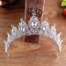 Jovono Wedding Rhinestone Tiara Crown - Silver Crystal Headband Accessories for Women & Girls | Elegant Bridal Jewelry - Buy Online on GoSupps.com