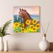 Diamond Painting Kit: DIY 5D Animal Crystal Rhinestone Embroidery for Kids & Adults - Horse Sunflower Design, 15.7'' x 15.7 - Buy Online on GoSupps.com
