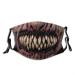 PPFINE Funny Mustache Face Mask Scarf Washable Reusable Bandana With 2 Filters For Men Women Party Cosplay Sharp Teeth 9 1 count (Pack of 1)
