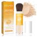 Mineral Sunscreen Setting Powder SPF 50 Translucent Mineral Brush Powder Long-Lasting Lightweight Breathable Natural Matte Finish Oil Control for All Skin Types