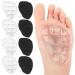 4Pairs Metatarsal Pads for Women Anti Sliding Forefoot Pads for Open Toe Shoe Ball of Foot Cushions Heel Pads Inserts for All Day Pain Relief and Comfort (Clear&Black)