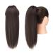 Buy Smooth Long Fine Ponytail Extensions - 35 cm Brown Clip-in Braid & Wrap Around - Synthetic Hair for Women - Buy Online on GoSupps.com
