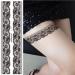 Sttiafay Lace Temporary Tattoo Thigh Stickers - Black White Lace Design for Wedding, Festival, Beach Party - Waterproof and Sexy - Buy Online on GoSupps.com