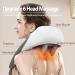 Danlikt Neck Massager - Rechargeable 5D Massage Device with Heat for Neck Back Shoulder & Leg - White - Buy Online on GoSupps.com