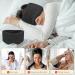 Handmade Cotton Sleep Mask with Earplugs - Light Blocking Adjustable Eye Cover for Deep Sleep - Double Thickened Nose Wing - Perfect for Men & Women (Black - Buy Online on GoSupps.com