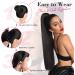 REECHO 28 Long Straight Drawstring Ponytail Extension - Synthetic Hairpiece for Women in Medium Brown - Buy Online on GoSupps.com