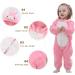 COOKY.D Baby Hooded Rompers | Winter Flannel Jumpsuit Pajamas | Rabbit Design | 3-6 Months - Buy Online on GoSupps.com