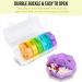 Weekly Pill Organizer & Planner - Large Compartment Pill Case for Vitamins Cod Liver Oil Supplements & Medication (White Rainbow) - International Shipping - Buy Online on GoSupps.com