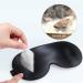 Buy Gritin Silk Sleep Mask - 100% Natural Skin-Friendly Eye Mask for Side Sleepers with Adjustable Straps & Earplugs - Dark Black | International Shipping - Buy Online on GoSupps.com