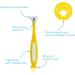 Frida Baby Triple-Angle Toddler Toothbrush - Yellow | Gentle Teeth Cleaning - Buy Online on GoSupps.com