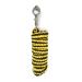 Leadership knit with panic hooks for horse - binding trick in different stylish designs leading leash binding pony donkey goat (yellow/black)