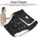 Adjustable Reusable Adult Diaper - Soft Quick-Drying & Washable for Incontinence (Black) - Buy Online on GoSupps.com
