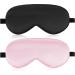 Silky Sleep Masks 2 Pcs Set | Soft Satin Eye Covers for Men & Women | Adjustable Blackout Blindfold for Travel & Meditation (Black & Pink - Buy Online on GoSupps.com