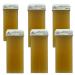 6 pcs. Dermawax Hair Removel Roll-Ons Cartridgedes Waxing Refills Natural Honey Large Roller Head Depilatory Wax