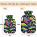 Naanle Hot Water Bottle with Cover - Abstract Flower Design | 1L Heat Bottle for Back Pain Relief & Cold Therapy - Buy Online on GoSupps.com