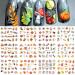 Fall Nail Stickers - Thanksgiving Water Transfer Decals | Yellow Maple Leaves & Pumpkin Nail Art | 12 Sheets DIY Manicure Supplies - Buy Online on GoSupps.com