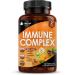 Vitamin D Tablets - Immune Booster Complex - Enriched with Immune System Vitamins C D B12 Zinc Turmeric & Elderberry - Immune Support Made in The UK Immunity Booster by New Leaf 120 Tablets