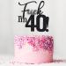 VIKY 40th Birthday Cake Topper | Glittery Kuchendeko for Men | Black 40th Birthday Party Decoration | Celebrate in Style - Buy Online on GoSupps.com