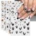 Halloween Nail Stickers 12 Sheets Self-Adhesive Nail Decal Ghosts Nail Art Decoration Design Supplies