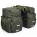 Lixada Bike Bag 50L Bike Pannier Bag Waterproof Bike Saddle Bag Large Capacity Bicycle Trunk Bag Extensible Bicycle Rear Seat Bag for Width Less Than 7in Bike Rack Army green