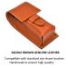 Parker Safety Razor Genuine Leather Travel Shaving Brush Case - Saddle Brown | Premium Shaving Accessories for Men - Buy Online on GoSupps.com