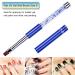 Buy Oval & Flat UV Gel Nail Brush Set | Rhinestone Handle | Professional Multicolor Nail Art Tools for Salon & DIY - Buy Online on GoSupps.com