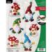 Bucilla Gnomes  Felt Applique Christmas Ornaments  Set of 6