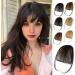 Clip-in Bangs 100% Natural Real Human Hair Wispy Bangs Forehead Hair Extensions Air Bangs Fringe Wig Hairpieces for Women Black Brown Red Blonde Wine Red - Buy Online on GoSupps.com