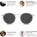 Nooz Prescription Sunglasses for Men & Women - Ultra-Protective Category 3 - Cruz Collection +1.5 Crystal - Buy Online on GoSupps.com