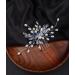 Deniferymakeup Bride Wedding Hair Comb Silver Crystal Deep Blue Hair Comb Beaded Headpieces Pearl Hair Accessories Jewelry for Women and Girls (Deep Blue) - Buy Online on GoSupps.com
