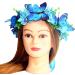 Navy Blue Butterfly Crown Headband | Floral Garland Hair Wreath - Buy Online on GoSupps.com