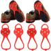 2 Pairs Non Slip Gripper Spikes Ice Cleats Snow Traction Cleats Crampons for Women Men Walking and Running on Snow and Ice Red