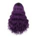 Swiking Ombre Purple Curly Wavy Long Wig for Women | Black Root, Natural & Colorful | Breathable Wig Net | Ideal for Daily Wear, Parties & Cosplay - Buy Online on GoSupps.com