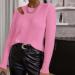 Shop Women's Autumn Winter Sweaters & Knitted Jackets 2023 - Off Shoulder Long Sleeve Plus Size Pink Blouses - Buy Online on GoSupps.com