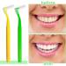 SKHAOVS 40 Interdental Floss Brushes for Teeth and Gums - L Shaped Dental Brushes for Interdental Cleaning, Plaque Removal - Yellow Green - Buy Online on GoSupps.com