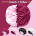 Buy Kiiwah Double Layer Silk Bonnet Sleep Caps - Adjustable Satin Sleeping Caps for Women & Girls | Black & Red | Perfect for Curls - Buy Online on GoSupps.com