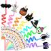 24 Pack Halloween Party Favors Halloween Straws Halloween Party Decorations Supplies Halloween Crazy Plastic Straws for Halloween Birthday Baby Shower Party Decorations Favors
