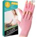 2 Pairs Arthritis Compression Gloves for Relieve Rheumatoid Arthritis, Osteoarthritis, Carpal Tunnel, Joint Pain, Open Fingerless Gloves, Fit for Women and Men to Daily Work (Pink, Medium)