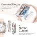 Goton 2-in-1 Waterproof Bling Case for Apple Watch 40mm - Full Glitter Diamond Rhinestone Bumper Cover for Women | Compatible with SE (2nd Gen), Series 6/5/4 - Clear - Buy Online on GoSupps.com