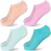 4 Pairs Moisturizing Spa Socks Aloe Socks Gel Sleeping Fuzzy Socks Lotion Feet Infused Socks Foot Care Heel Spa Socks for Women Men Repairing Softening Dry Feet Cracked Heels - Buy Online on GoSupps.com